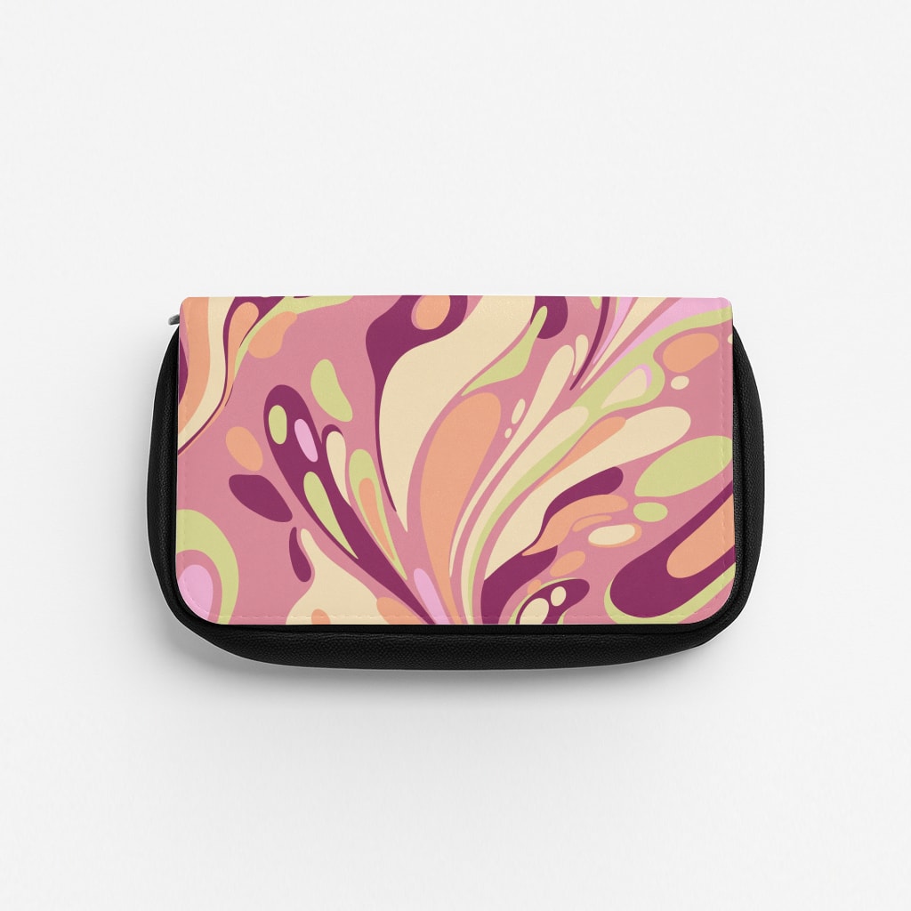 Rose Marble Swirl Pencil Case