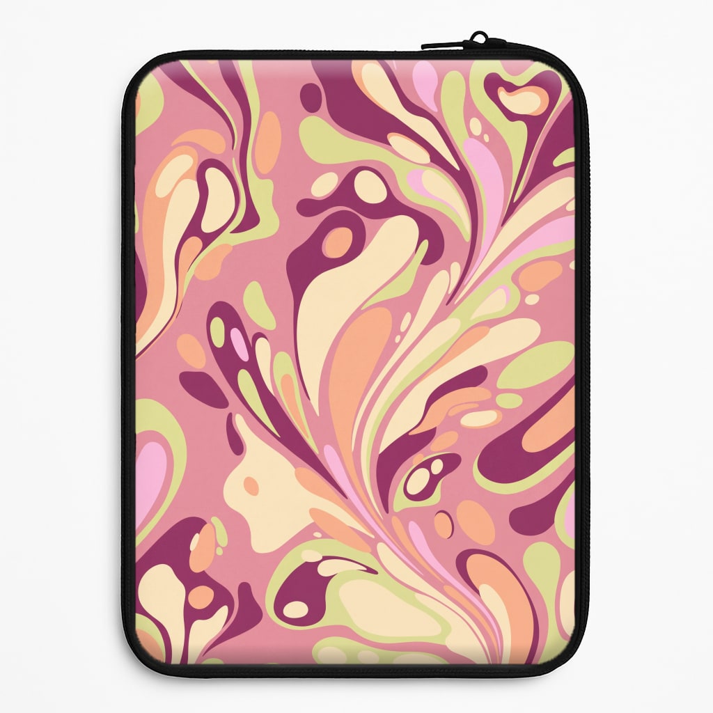 Rose Marble Swirl Laptop Sleeve