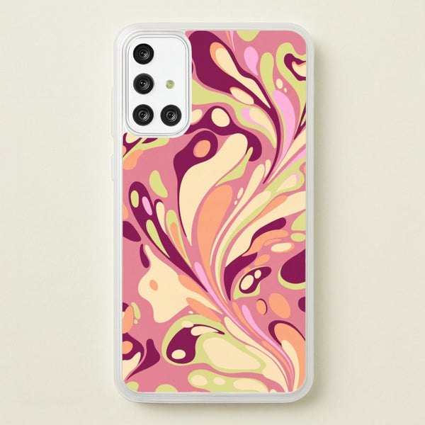 Rose Marble Swirl Phone Case - Galaxy A71 / Standard