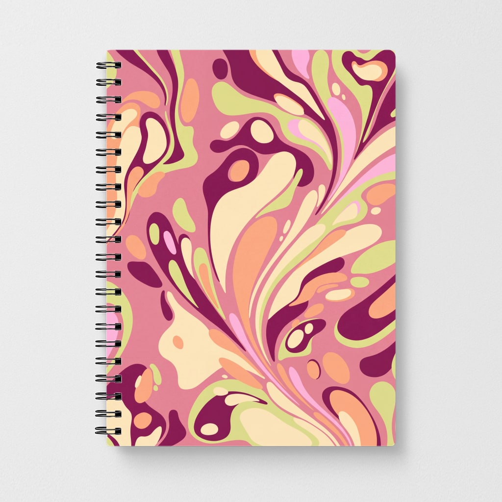 Rose Marble Swirl Notebook