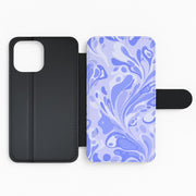 Periwinkle Marble Swirl Flip / Wallet Phone Case 2