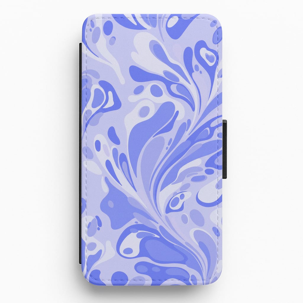 Periwinkle Marble Swirl Flip / Wallet Phone Case