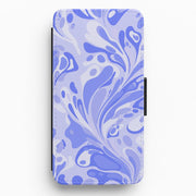 Periwinkle Marble Swirl Flip / Wallet Phone Case 1