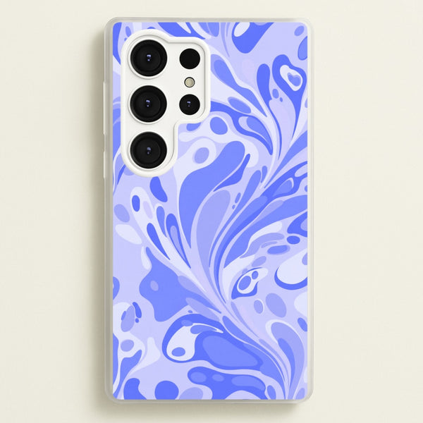 Periwinkle Marble Swirl Phone Case - Galaxy S25 Ultra / Standard