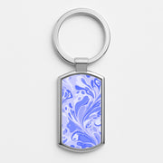 Periwinkle Marble Swirl Luxury Keyring 1