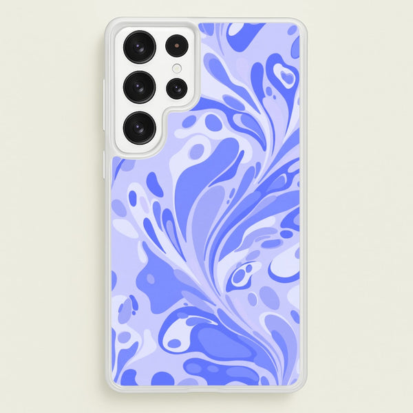 Periwinkle Marble Swirl Phone Case - Galaxy S23 Ultra / Standard