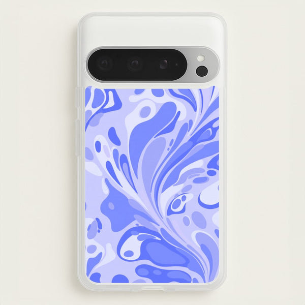 Periwinkle Marble Swirl Phone Case - Google Pixel 9 Pro XL / Standard