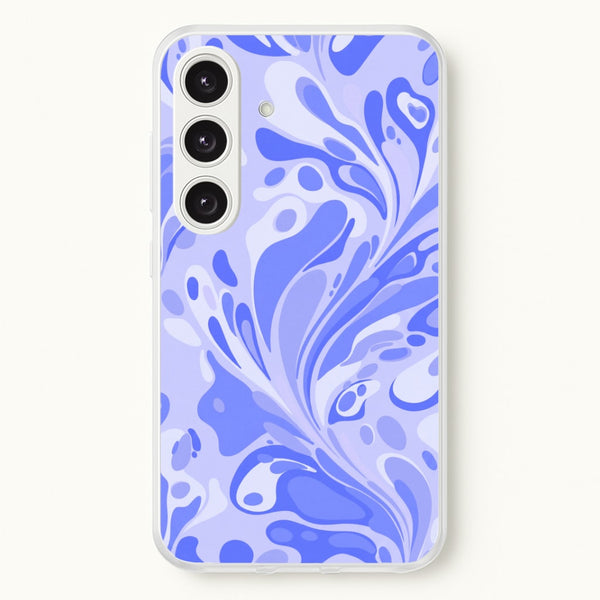 Periwinkle Marble Swirl Phone Case - Galaxy S25 Plus / Standard