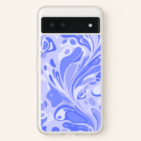 Periwinkle Marble Swirl Phone Case - Google Pixel 7 / Standard