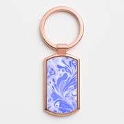 Periwinkle Marble Swirl Luxury Keyring 4