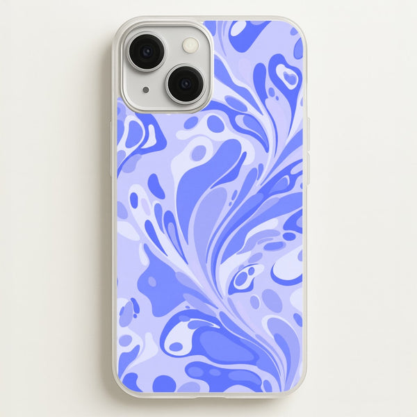 Periwinkle Marble Swirl Phone Case - iPhone 13 Mini / Standard