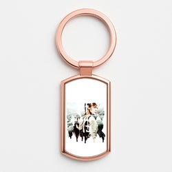 Runner - Newt - Maze Rose Gold Keyring
