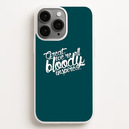 Great, We're All Bloody Inspired - Maze  - Maze Runner Phone Case for iPhone 11 Pro