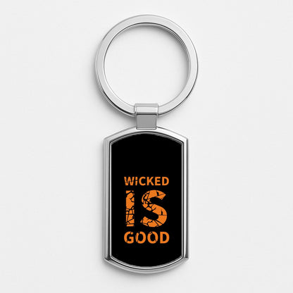 Wicked Is Good - Maze Silver Keyring