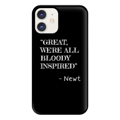 Great, We're All Bloody Inspired - Newt Phone Case for iPhone 11