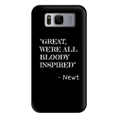 Great, We're All Bloody Inspired - Newt Phone Case for Galaxy S8 Plus