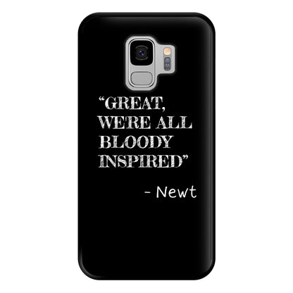 Great, We're All Bloody Inspired - Newt Phone Case for Galaxy S9 Plus