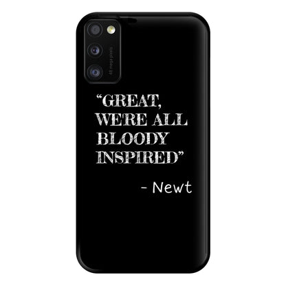 Great, We're All Bloody Inspired - Newt Phone Case for Galaxy A41