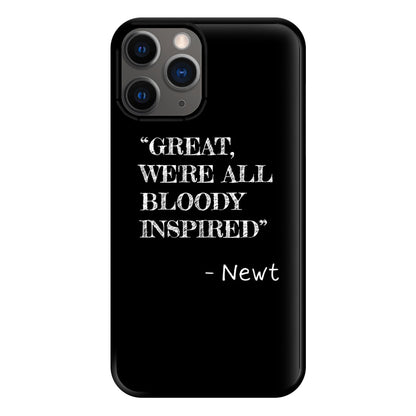 Great, We're All Bloody Inspired - Newt Phone Case for iPhone 12 Pro Max