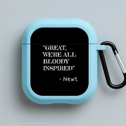 Great, We're All Bloody Inspired - Newt Blue AirPods Case
