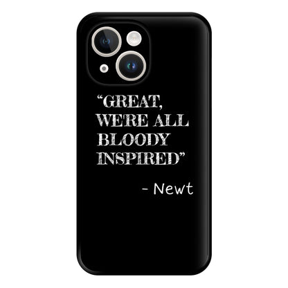 Great, We're All Bloody Inspired - Newt Phone Case for iPhone 14 Plus