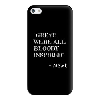 Great, We're All Bloody Inspired - Newt Phone Case for iPhone 5 / 5s / SE 2016