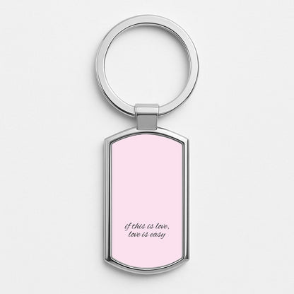 If This Is Love, Love Is Easy - McBand Silver Keyring