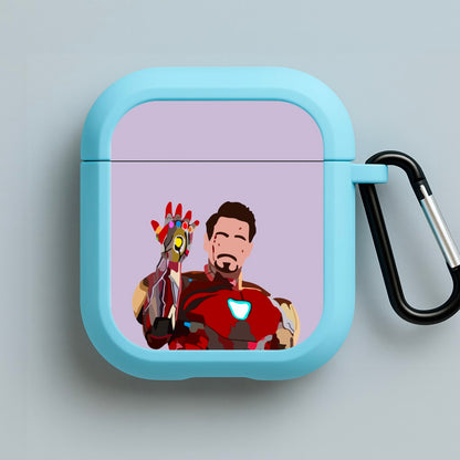 Iron Man Blue AirPods Case