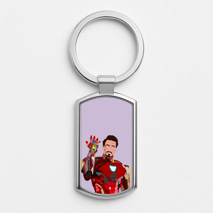 Iron Man Silver Keyring