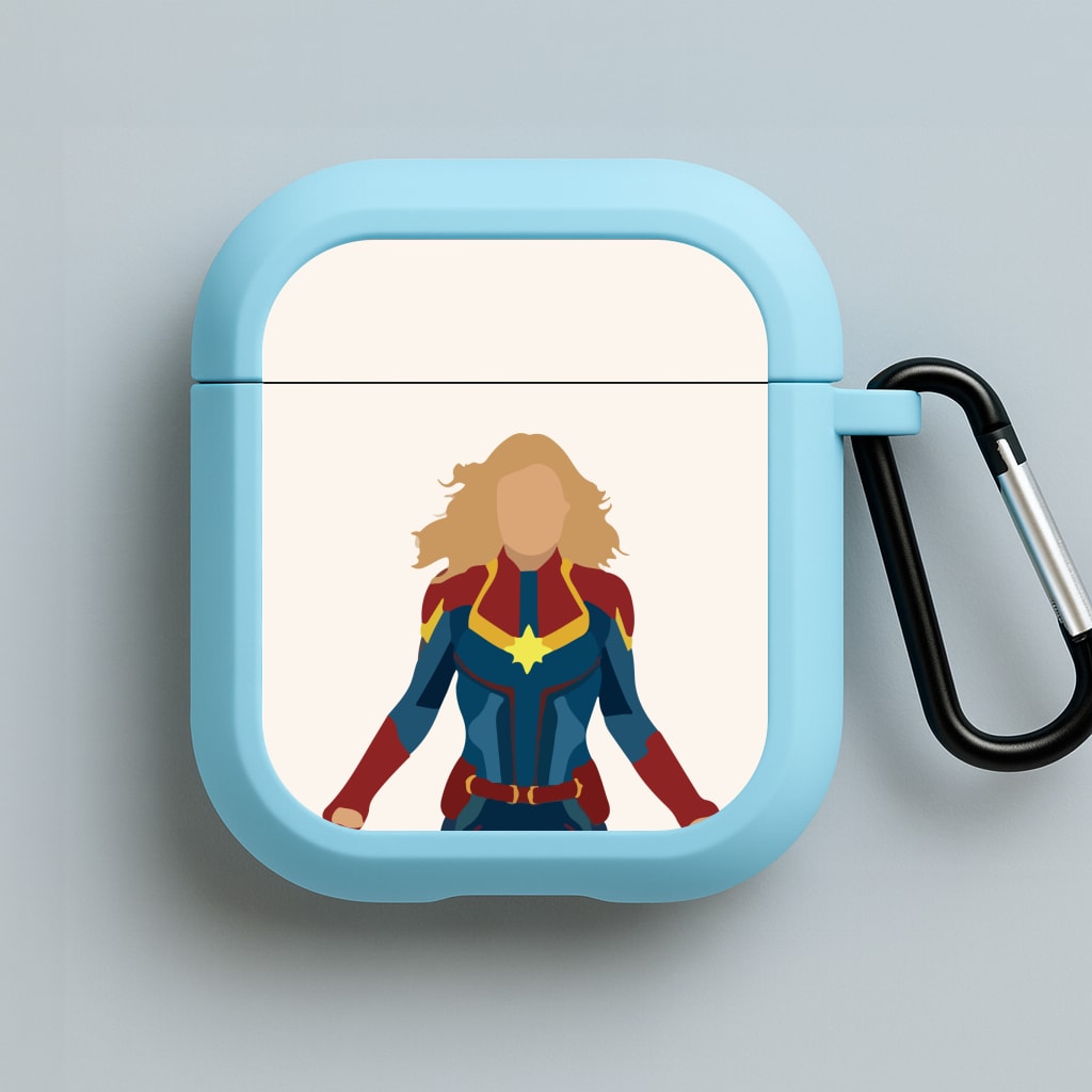 Captain Marvel Blue AirPods Case