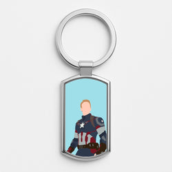 Captain America Silver Keyring