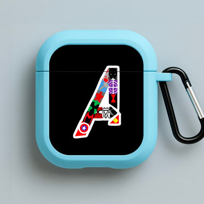 Avengers Logo - Marvel Blue AirPods Case