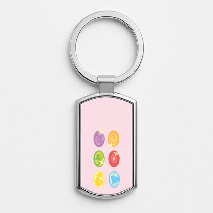 Infinity stones Silver Keyring