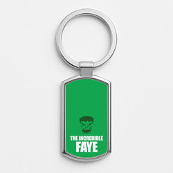 Hulk - Personalised Superhero Comic Silver Keyring