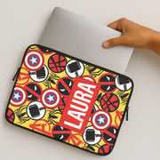 Collage - Personalised Superhero Comic Laptop Sleeve 2