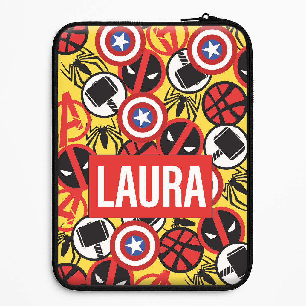 Collage - Personalised Superhero Comic Laptop Sleeve