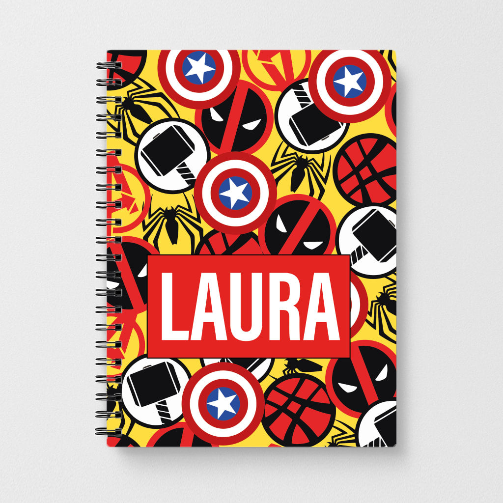 Collage - Personalised Superhero Comic Notebook