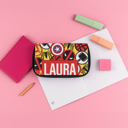 Collage - Personalised Superhero Comic Pencil Case