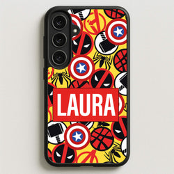Collage - Personalised Superhero Comic Phone Case for Galaxy S25FE