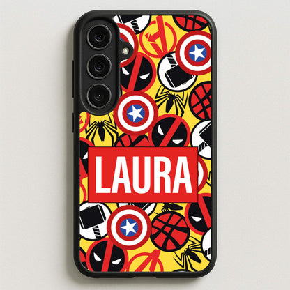 Collage - Personalised Superhero Comic Phone Case for Galaxy S25FE