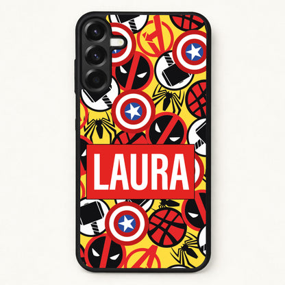 Collage - Personalised Superhero Comic Phone Case for Galaxy A57