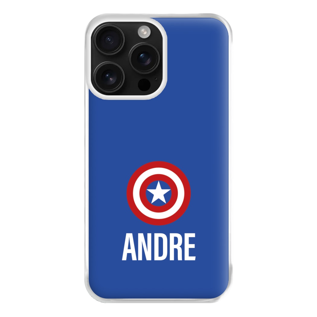 Captain America - Personalised Superhero Comic Phone Case for iPhone 16 Pro Max