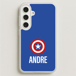 Captain America - Personalised Superhero Comic Phone Case for Galaxy S25FE