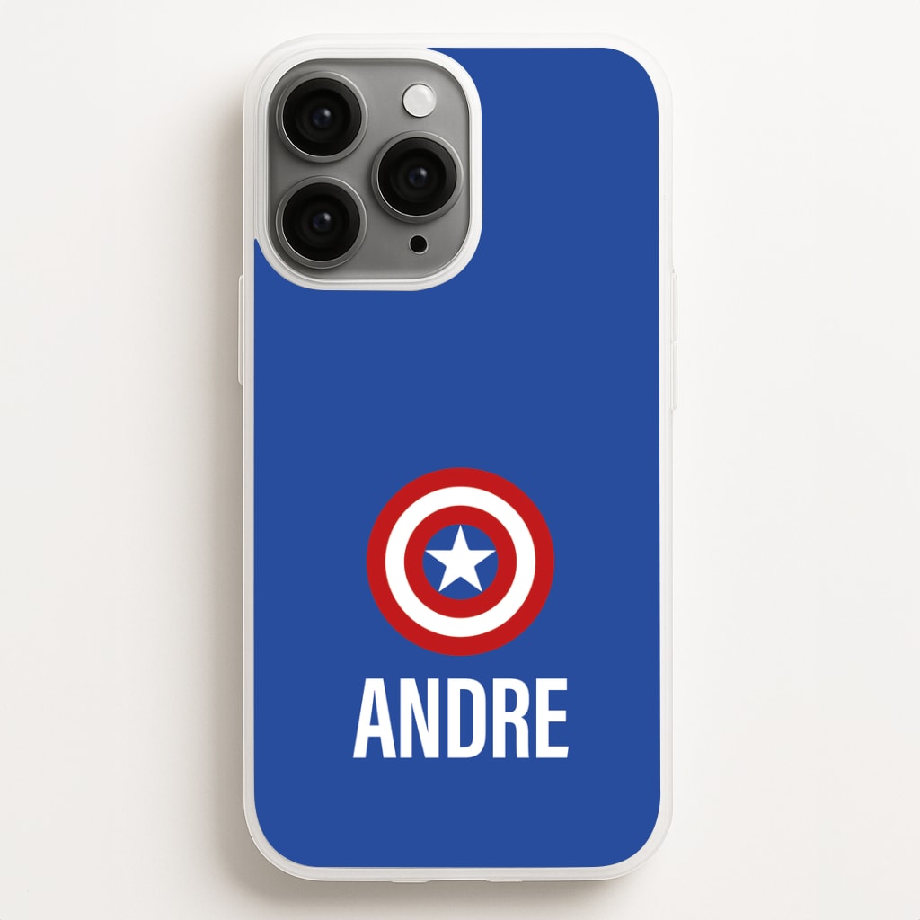 Captain America - Personalised Superhero Comic  - Marvel Phone Case for iPhone 16 Pro Max