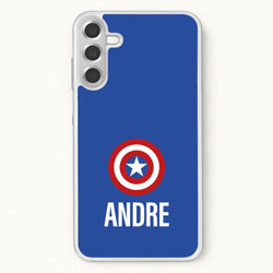 Captain America - Personalised Superhero Comic Phone Case for Galaxy A57