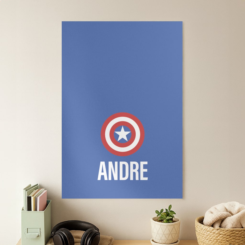 Captain America - Personalised Superhero Comic Poster