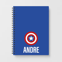 Captain America - Personalised Superhero Comic Notebook