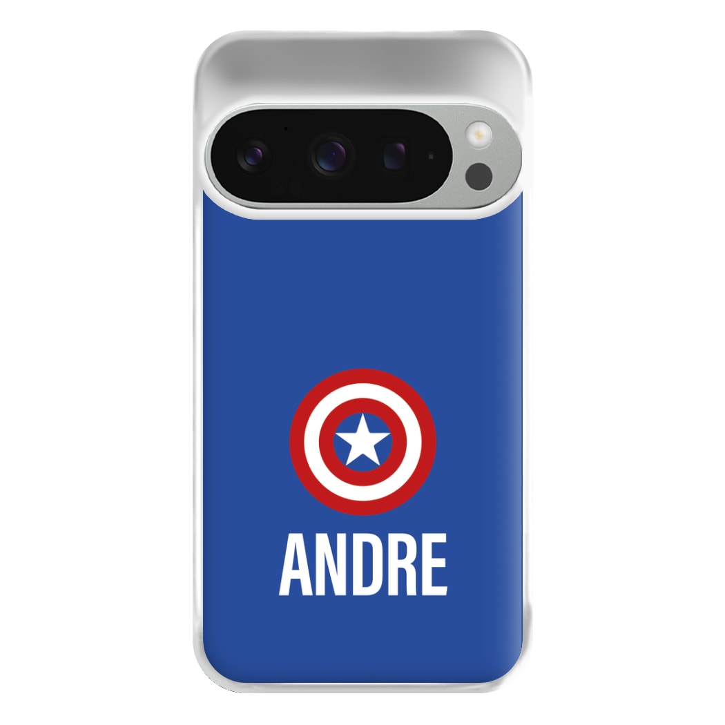 Captain America - Personalised Superhero Comic Phone Case for Google Pixel 9 Pro XL