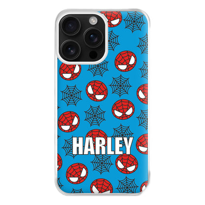 Spiderman And Webs - Personalised Superhero Comic Phone Case for iPhone 16 Pro Max