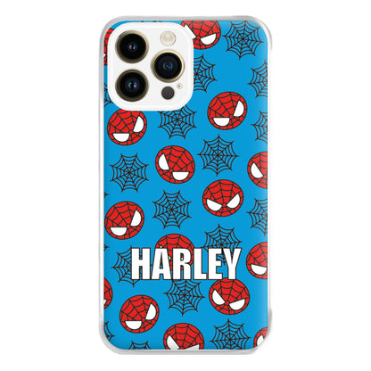 Spiderman And Webs - Personalised Superhero Comic Phone Case for iPhone 14 Pro Max